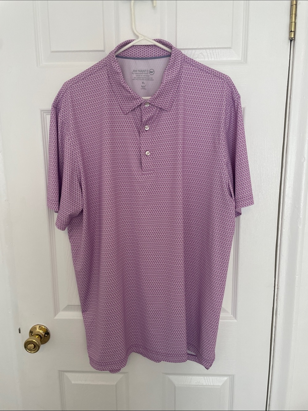 Purple Patterned Polo Shirt